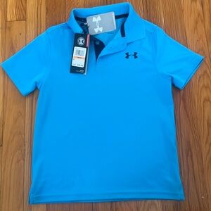 Under Armour boys blue polo- NWT